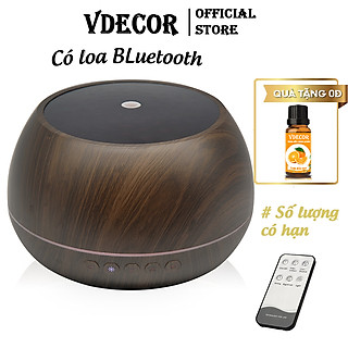Máy xông tinh dầu Vdecor 1000ml tích hợp loa Bluetooth nghe nhạc