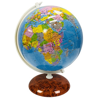 Quả cầu đường kính 33cm đế gỗ vân nu (tiếng anh)