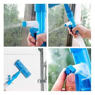 Lau kính cán ngắn - Chổi lau kính cán ngắn kèm bình xịt