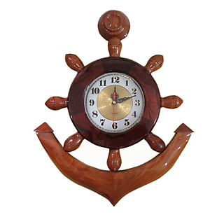 Mỏ neo tàu gỗ trang trí 50cm - có đồng hồ