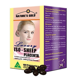 Viên Uống Cân Bằng Nội Tiết Tố Nữ Nature s Gold Iso - Iso Sheep Placenta | Giảm tàn nhang, nám da, sạm da | Vimece.Com