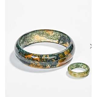 Set Nhẫn & Vòng tay Băng Ngọc Thủy Tảo 60mm