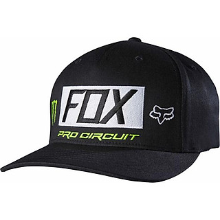 Nón Lưỡi Trai Bít Đuôi Fox Monster Paddock Flexfit - Màu Đen