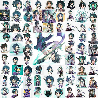 Sticker dán Xiao Genshin impact 30-60 ảnh ép lụa khác nhau/Hình dán genshin impact Xiao