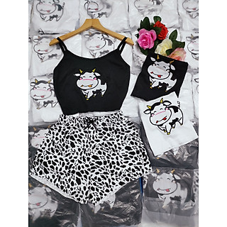 Sét bộ bò sữa thêu chất đẹp dễ thương