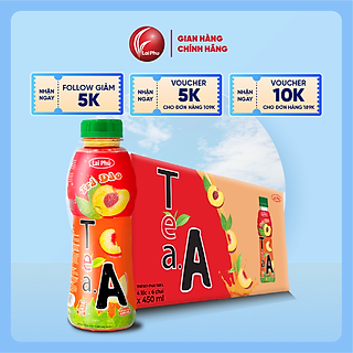Trà Đào Tea A Chai 450m - Thùng 24 Chai