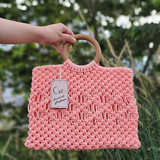 Túi Xách Quai Gỗ - Túi thủ công Macrame mẫu mới