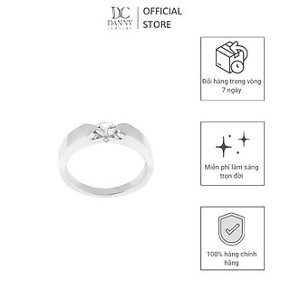 Nhẫn Đôi Danny Jewelry Đính Đá CZ Bạc 925 Xi Rhodium/xi Vàng 18k/xi Vàng hồng N0075