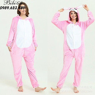 Bộ Đồ hình thú liền thân lông mịn Pijama dành Cho Người Lớn và Trẻ Em Hoạt Hình Cosplay