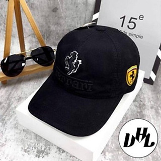 Nón kết, mũ lưỡi trai tem xe FERRARI vải Kaki đẹp form chuẩn (Ảnh thật)