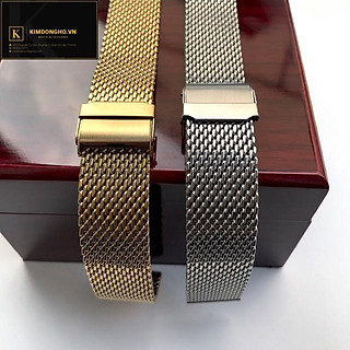 Dây đồng hồ thép lưới (dây Mesh) hàng nhập khẩu loai mắt to dày 1.8mm cao cấp