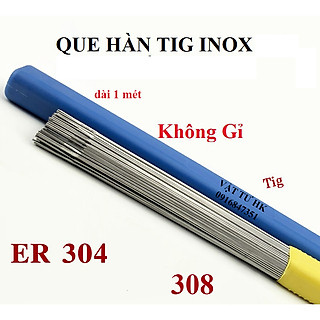 1 Que hàn inox ER 304 308 tròn dài 1m các size cỡ phi 1.6 2.0 2.4 3.2 - Hàn bù Tig