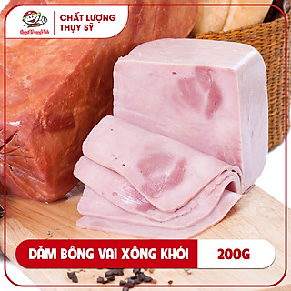 Dăm bông vai xông khói tròn cắt lát/Smoked round ham (Sliced)200GR/PE