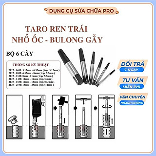 Bộ tháo ốc vít bị gãy 6 món - hàng chất lượng cao