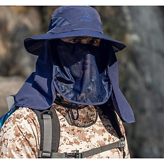 Mũ chống nắng nam kèm khẩu trang 360 độ, nón chống nắng chống tia cực tím cao cấp