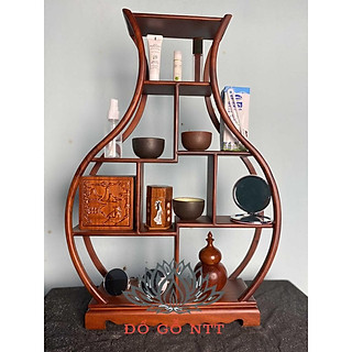 kệ mini gia dụng hình lục bình gỗ hương