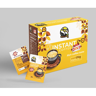 Cà phê hòa tan 3in1_Hộp giấy 10 gói*1.7g/gói
