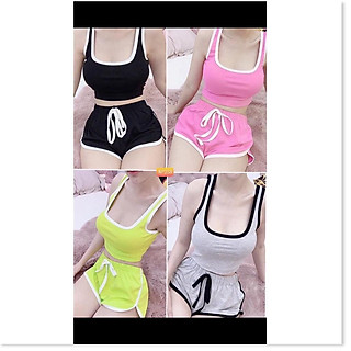 Set bộ quần áo nữ áo 2 dây nhiều màu