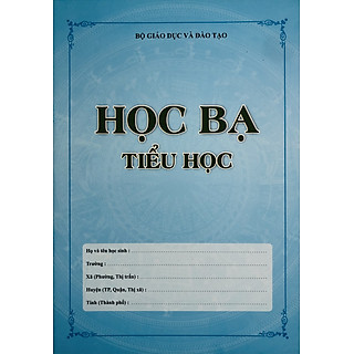 Học Bạ tiểu học (màu xanh)