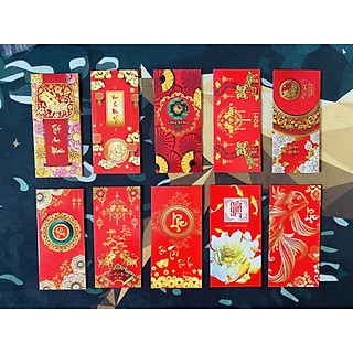 Combo 50 bao lì xì đỏ - giấy C150 bóng
