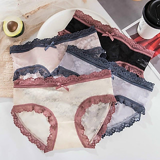 LỐ 10 QUẦN LÓT VÂN HOA CHÌM VIỀN REN SIÊU ĐẸP MÃ 2288