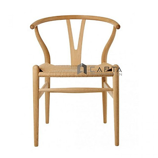 Ghế gỗ dành cho phòng ăn WISHBONE Nội thất Capta Ghế nhà hàng có tay nệm mây đan