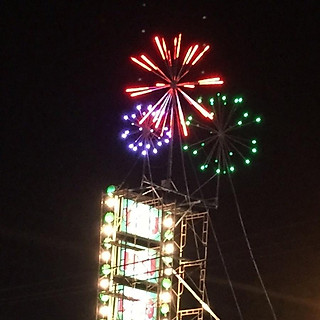 Trang trí giáng sinh bằng đèn Led pháo bông 25 tia, nhiều chế độ nháy