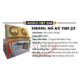 Đèn sưởi nhà tắm hồng ngoại loại đèn sưởi phòng tắm cho nhà tắm dưới 6m,sưởi ấm nhanh,đèn sưởi nhà tắm chống lóa mắt