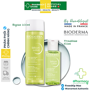 Toner Bioderma Sebium Lotion - Nước hoa hồng Bioderma Lotion cân bằng, dưỡng ẩm cho da