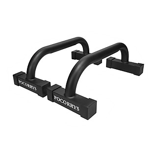 Dụng cụ chống đẩy, hít đẩy, Parallettes Push up Pocorrys PAP-01 cao 18cm, Màu đen/Full Black