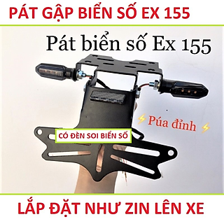 PAT GẬP GẮN BIỂN SỐ XE EX155 CÓ ĐÈN LED SOI BIỂN CỰC CHẤT ĐẸP CHUẨN LOẠI DẦY