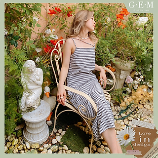Đầm dài 2 dây caro Wand Dress Gem Clothing SP060603