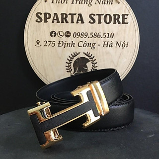 Dây nịt nam - Thắt lưng da nam mặt chữ H khoá tự động phong cách trẻ trung