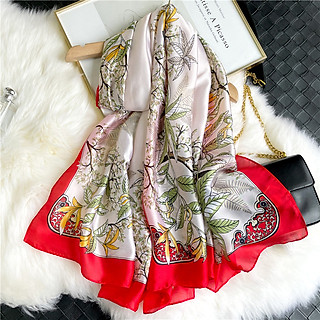 Khăn choàng - khăn quàng cổ Họa tiết Viền đỏ cao cấp