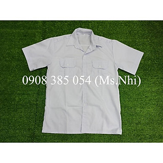 Áo bảo vệ lẻ màu trắng vải si dày dặn- Hình thật