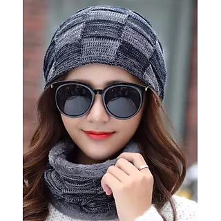 KHĂN CHOÀNG NỮ KÈM NÓN MŨ LEN NỮ THỜI TRANG HÀN QUỐC dn19111702