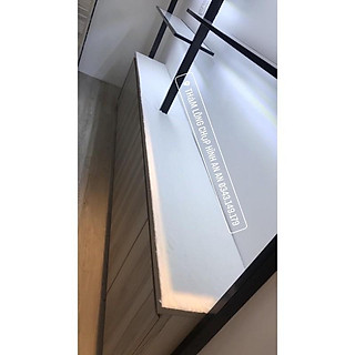 Thảm lông trắng trải tủ điện thoại lông cực in mịn