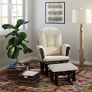 Ghế lắc thư giãn GLIDER CHAIR - Kem/Nâu C-CGL1BB