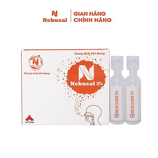 Dung dịch khí dung Nebusal 3% - Vệ sinh đường thở mũi, họng, lỏng dịch tiết mũi họng