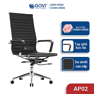 Ghế xoay văn phòng GOVI Apollo AP02 Da Simili Lưng cao