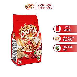 Ngũ Cốc Yến Mạch Trái Cây OATTA Nguyên Cám Thơm Ngon Phù Hợp Cho Người Ăn Kiêng Túi 600g