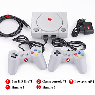 Máy Chơi Game Điện Tử 4 Nút 648 Trò 2 Tay Cầm Game psp 2 Người Chơi Có Game 16 Bit Kết Nối Tivi 4K Cổng Kết Nối HDMI