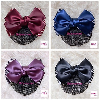 Kẹp lưới bới tóc búi tóc hoạ tiết cao cấp (4)