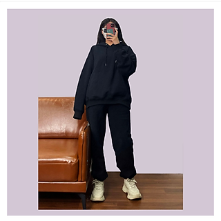 Bộ áo quần hoodie chất liệu nỉ bông cotton mềm mịn cao cấp - Fonn Store