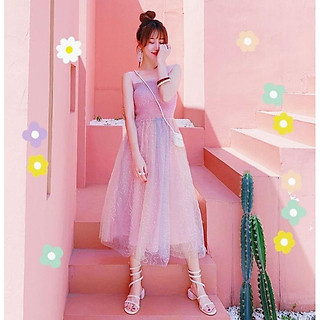 ĐẦM 2 DÂY 7 MÀU CẦU VỒNG DỄ THƯƠNG