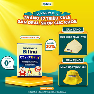 Phòng ngừa biến chứng cho trẻ sinh non và mổ, dùng sữa công thức -Men vi sinh cho bé Bifina Baby Nhật Bản- Hộp 30 gói