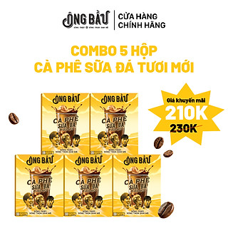 COMBO 5 HỘP CÀ PHÊ SỮA ĐÁ TƯƠI MỚI ÔNG BẦU