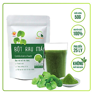 Bột Rau Má Quảng Thanh Nguyên Chất Sấy Lạnh - Thanh nhiệt, mát gan, giảm mụn - Gói 50 gr