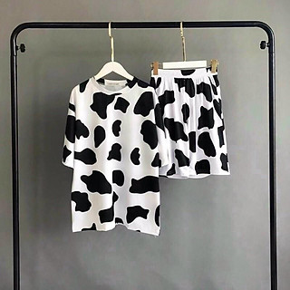 Đồ bộ bò sữa chất cotton form dưới 65kg nam nữ