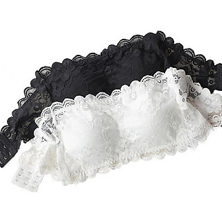 Áo Bra Ren Cúp Ngực Không Dây (2 cái trắng và đen)